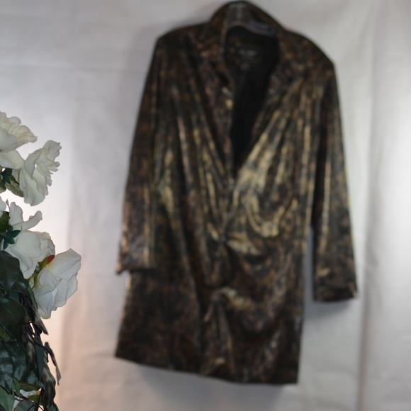 FUDA New York Animal Print Rain/Weather Coat SZ L - Picture 3 of 9